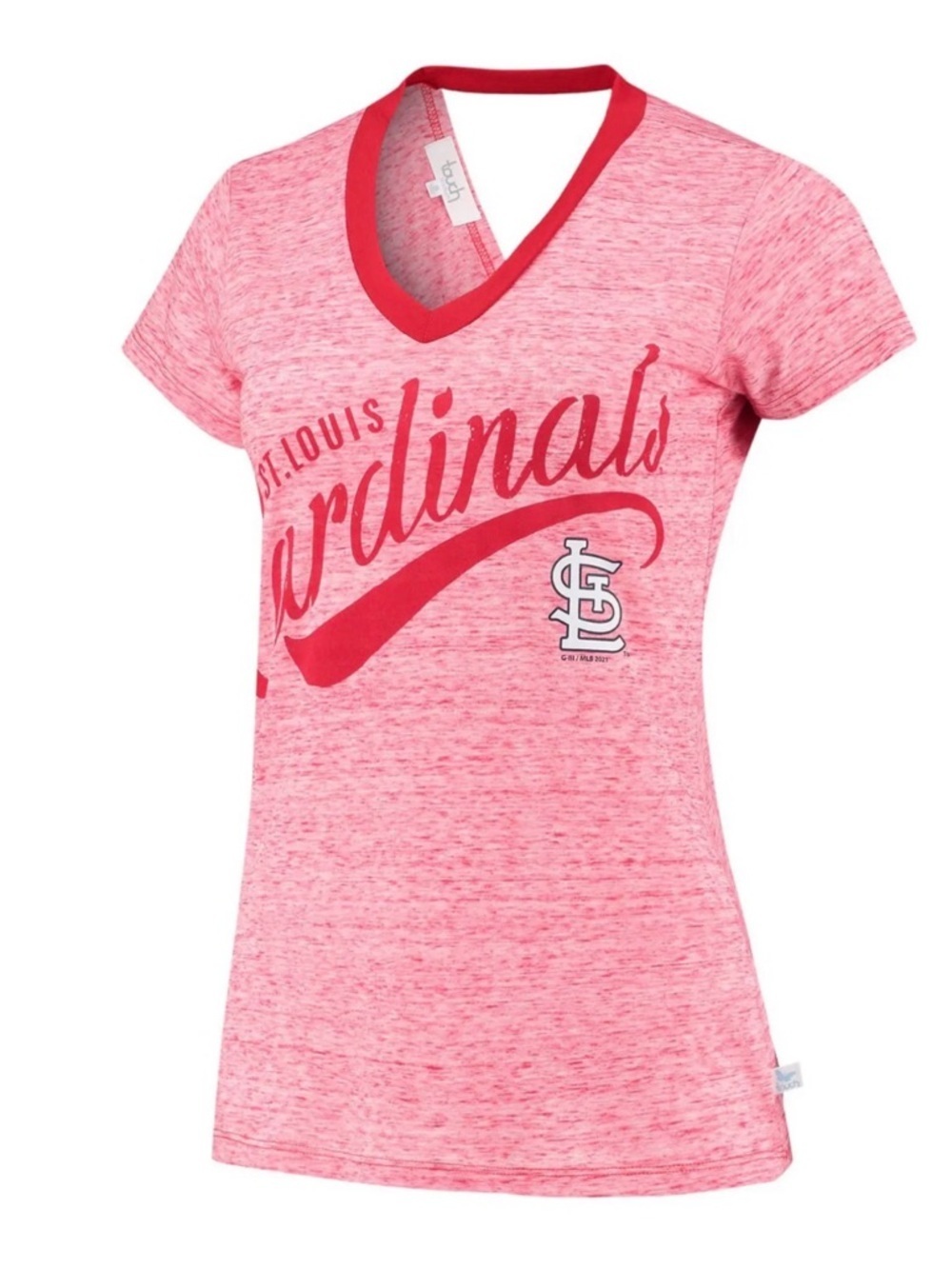NWT TOUCH by Alyssa Milano Red STL Cardinals Hail Mary V-Neck Back Wrap Tee XXL
